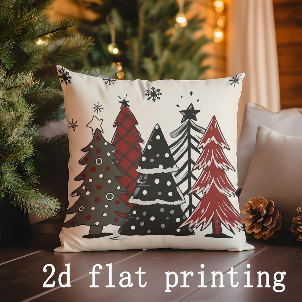 

Home Decor Merry Christmas & Home Sweet Home Pillow Covers Pattern Cushion Cover Suitable for Sofa Bedroom Car Pillow Cover 16x16Inch