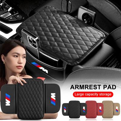1 Stück Leder Auto Mittelkonsolen Auto Armlehnenkissen mit Stauraum Autostyling Für M E34 E36 E60 E90 E46 E39 E70 F10 F20 F30 X5 X6 X1 M3 M5 M6 E71 F01