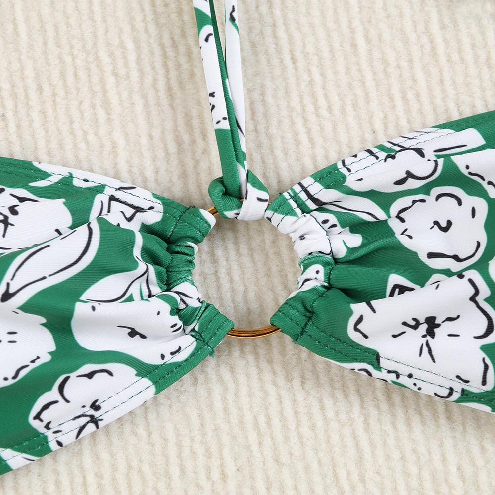 2025 Women's Sexy Halter Bikini Set: High-waisted, Cross-border, Beach Swimwear.