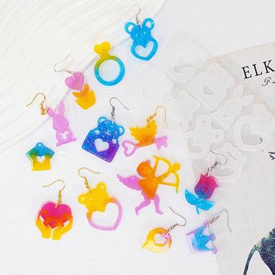 Versatile Resin Casting Mold DIY Earrings Pendant Mold Valentine's Day Epoxy Molds Perfect for Creating Jewelry Earrings