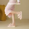 Augustine Platform Slippers Women's Outer Wear Summer 2025 New Bow with Skirt Seaside Beach Cool Slippers