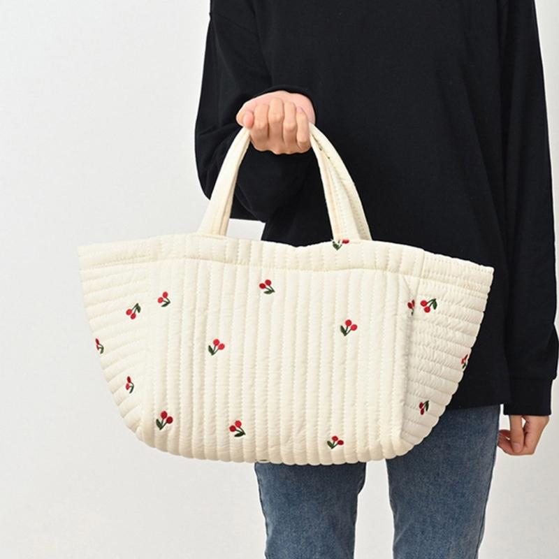 Reisetasche Wickeltasche für Frauen Große Kapazität Stickmuster Handtasche Kinderwagen Hängende Tasche Mama-Tasche