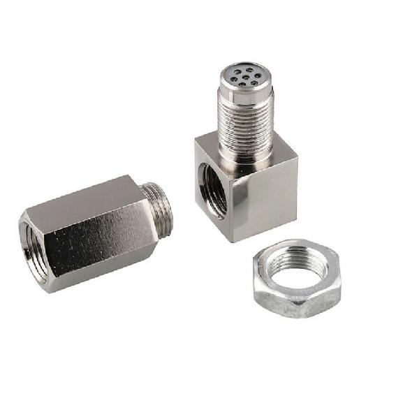 Mini Catalytic Converter 90 Degree CEL Check Engine Light O2 Oxygen Sensor Spacer Adapter Universal серебряный