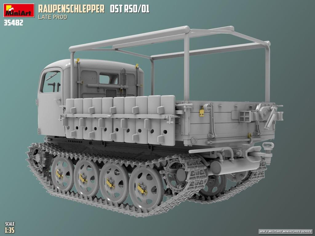 Miniart Laupenschlepper Ost Late Model Plastic Model Kit MA35482 1/35 RSO/01. (Military Vehicle)