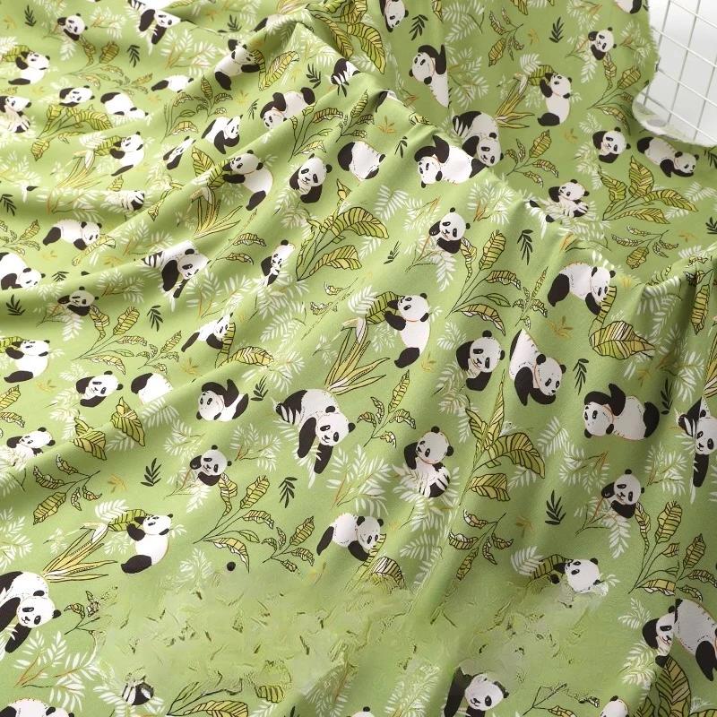 Wide 143cm Summer Cotton Fabric for DIY Sewing Children's Pajamas Clothes Cheongsam Super Soft Floral Cartoon Fabric