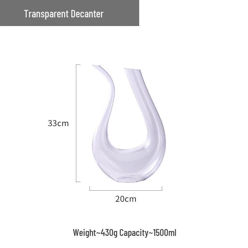 Shangqi Crystal Glass U-Shaped Wine Decanter
