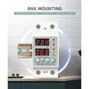 Din Rail Dual Display Adjustable Over Voltage Current And Under Voltage Protective Device Protector Relay 40A 63A 80A 220V 230V