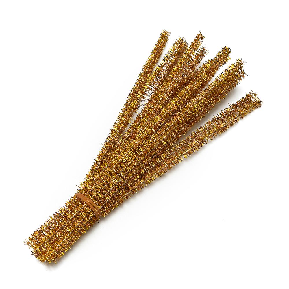 100Pcs 30cm Colorful Chenille Stem Twisted Rod Wool Root Fluffy Bar Iron Wire for DIY Handcraft Twisting Decor Jewelry Supplies