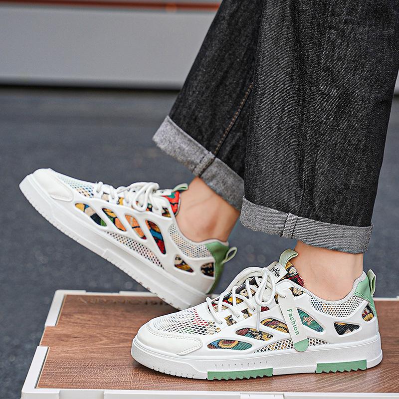 Letní prodyšné pánské boty deodorantní duté říční síťované boty pánské outdoorové boty pro volný čas pánské protiskluzové boty na prkno