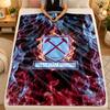 Pătură de flanelă West Ham United Fotbal Pătură caldă moale pentru aruncat pentru utilizare în interior pe canapea pat sufragerie
