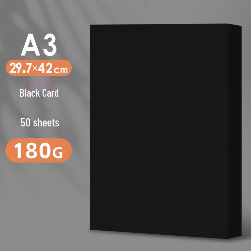 A4 White Cardstock, Black & Colored Paper, Thickened for DIY Kindergarten Crafts & Projects, A3/A4 Size.