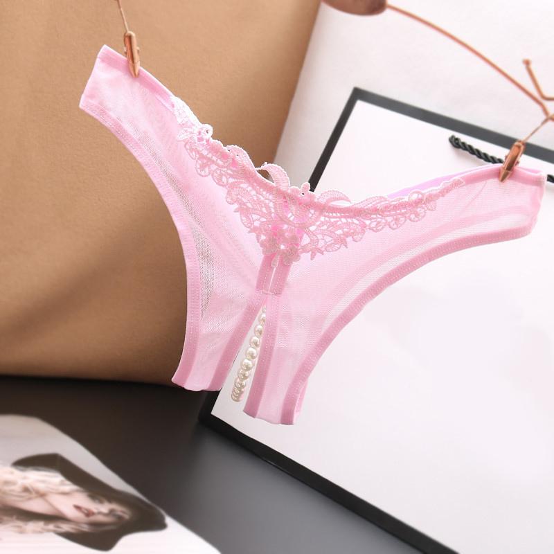 Sexy Pearl G String Žena Otevřený rozkrok Tanga Dámské spodní prádlo Spodní prádlo Kalhotky s nízkým pasem K21