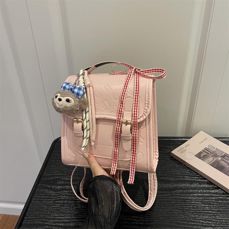 Schoolbag fashionable personality simple new casual bag texture trend backpack 1011 summer niche women's backpack
