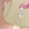 Sophisticated 3D Gardenia Trumpet Flower Earrings: Elegant and Modern Stud Jewelry for Women
