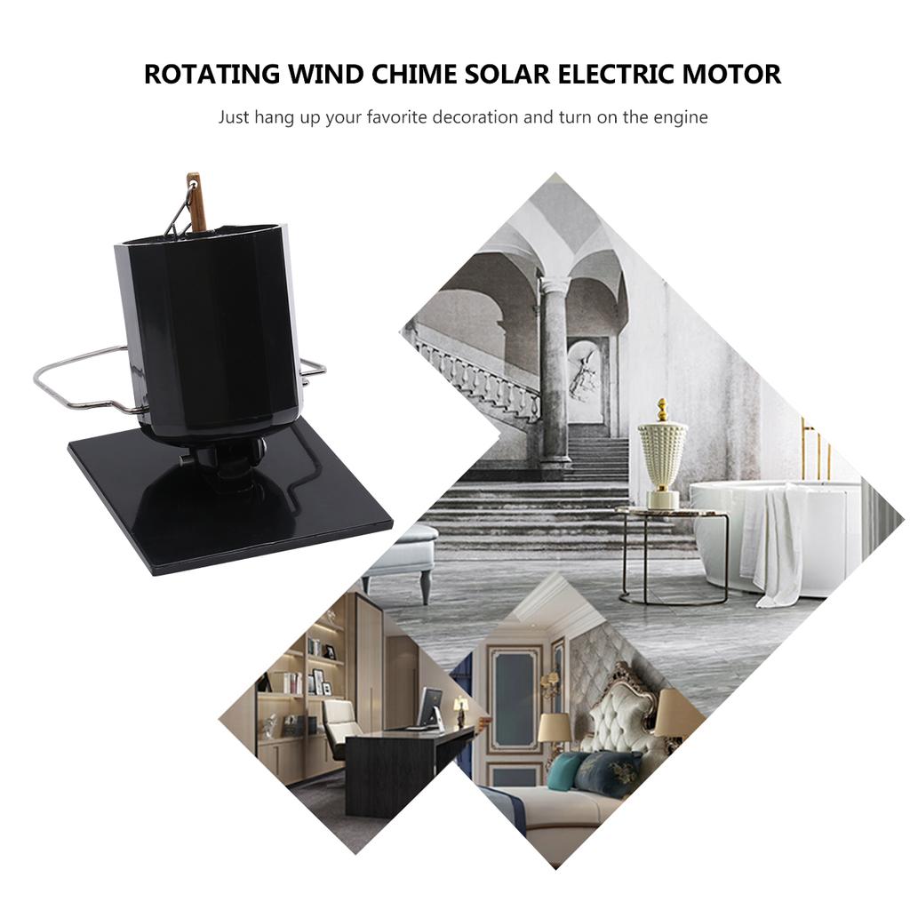 Motor Wind Spinner Rotating Bell Hanging Durable Material Windchime Solar Powered Functional Design