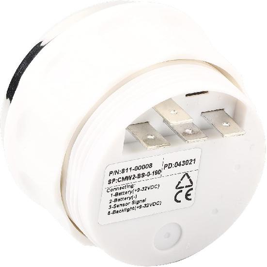 2in Pointer Water Liquid Level Gauge, RV Truck Water Tank Gauge, Universal Liquid Level Measurement for Marine Boat (Silver Black)