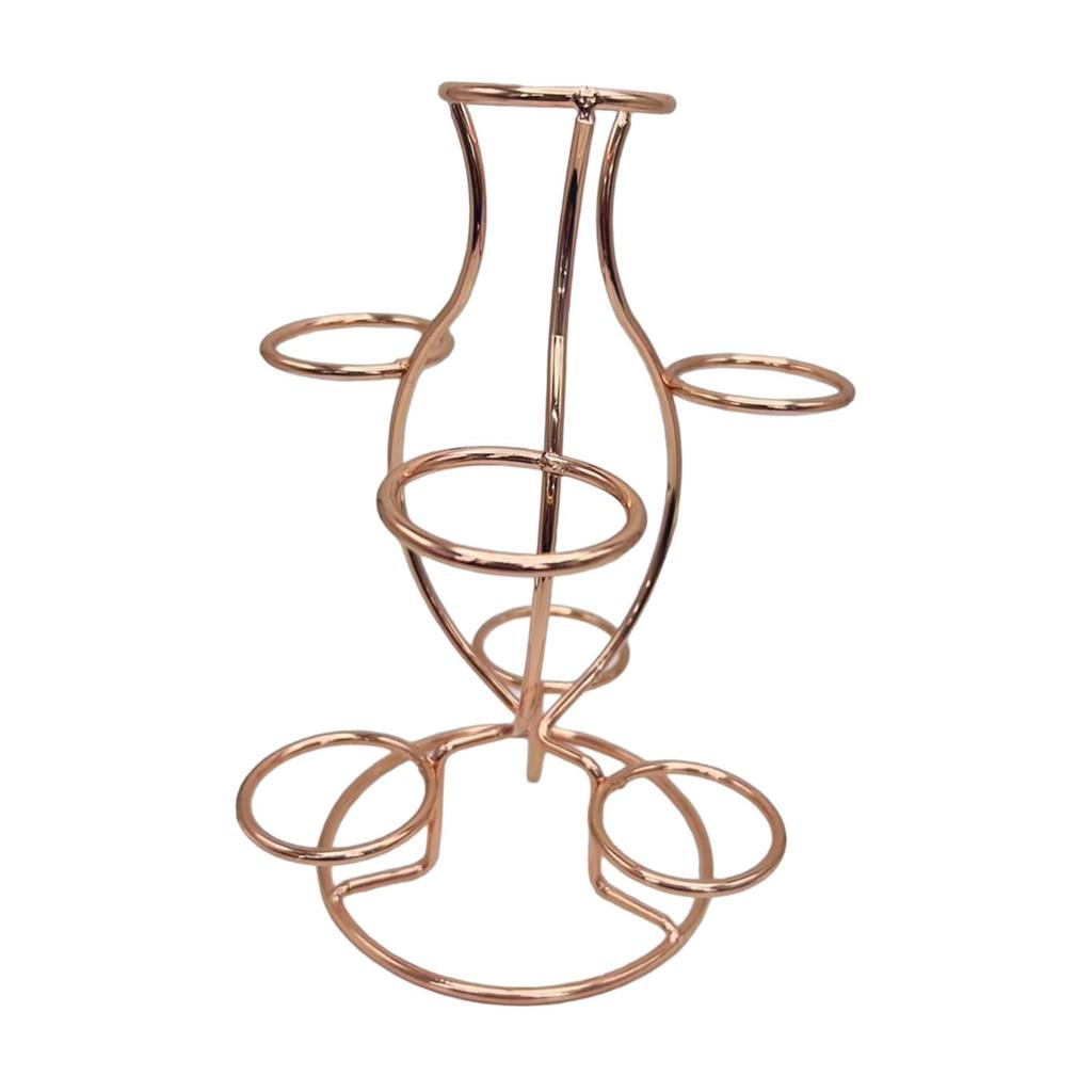 Ball Seat Seven Crystal Base Desktop Decoration Metal Shelf Stones Holder Rack Table