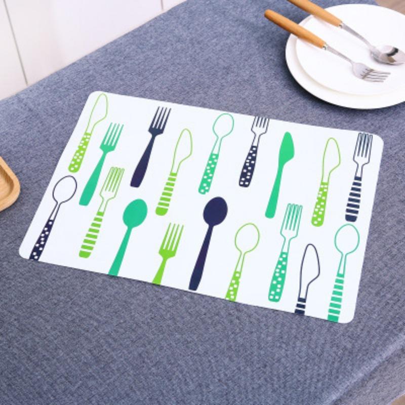 Table Mat Plastic Heat Mat Printed Placemat Bowl Mat Pot Mat Rectangular Western Food Heat Mat