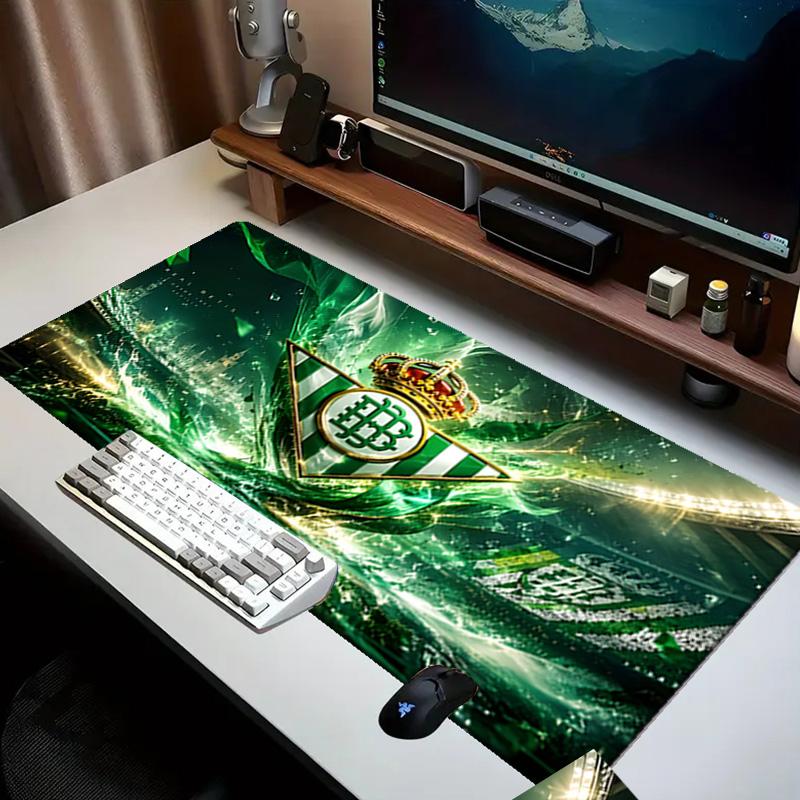 Real Betis Crest Artwork Mouse pad Office Desk Mat, Gaming Mouse Pad Mousepad, keyboard pad,Heavy-Duty Non-Slip Rubber Backing, Gift