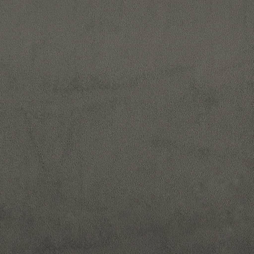 Bed Frame without Mattress Dark Grey 140 x 190 cm Velvet