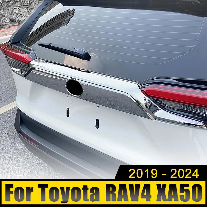 For Toyota RAV4 XA50 2019 2020 2024 2024 2024 2024 Hybrid ABS Car Rear Upper Trunk Lid Cover Trim Tailgate Boot Strip Sticker