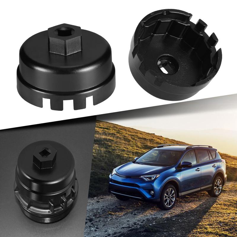 Oil Filter Wrench Removal Tool 14 Flute 64.5mm Socket Remover for Toyota Corolla Rumion ISIS IST Noah Premio Prius Voxy