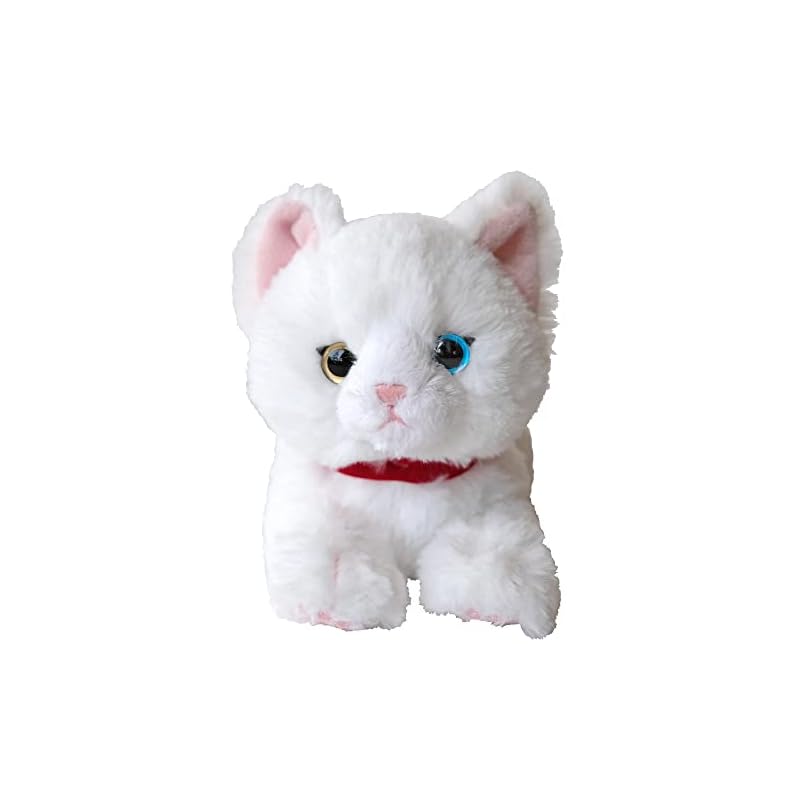 Sun Lemon Lap Cat Odd Eyes WH SS 11 x 29 x 12cm Plush Animal Cute Cat P-8042