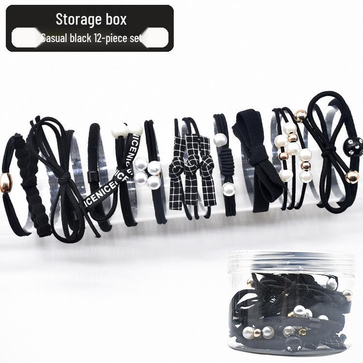 

Набор из 12 резинок для волос в корейском стиле Мори-гёрл - Свежий стиль, эластичные резинки и повязки на голову