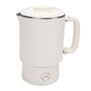 Portable Electric Kettle White 600ml Stainless Steel Interior Insulated Hot Water Kettle for Tea Coffee