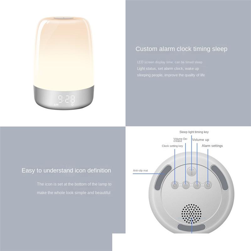 Good-Touch Wake Up Night Light With Sunrise Simulation Alarm Clock Dimmable Warm White LED RGB Bedside Lamp Ambient