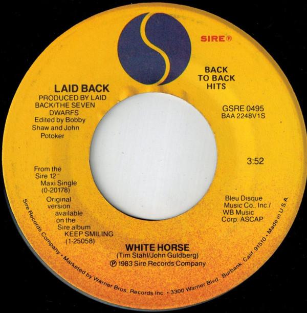 

7inch Record LAID BACK White Horse Sunshine Reggae GSRE0495 Sire US Reggae Ska Dub Used