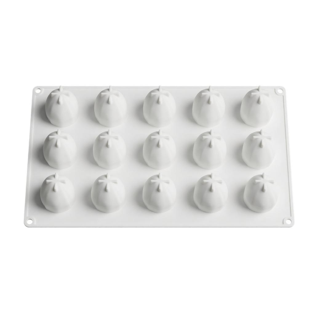 15 Cavity Round Silicone Mold for DIY French Mousse Dessert Food Grade Chocolate Pudding Baking Mold Flexible Non Stick Silicone Tray