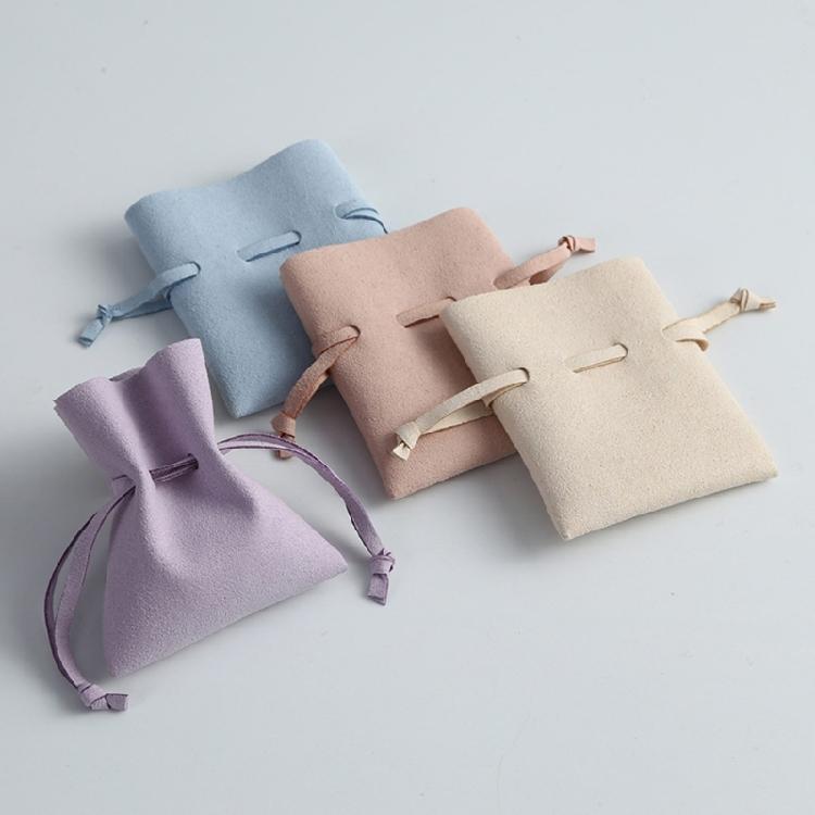 Multifuntional Jewelry Display Bag Square Box and Soft Leather Pouches Leather Texture Suitable for Gifting and Storage