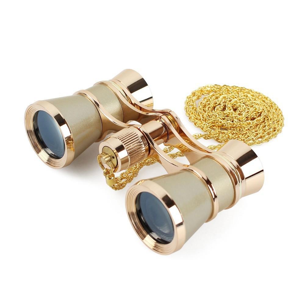3X25 Metalen HD Verrekijker met Ketting voor het Bekijken van Voorstellingen, Buitensportwedstrijden en Concerten.