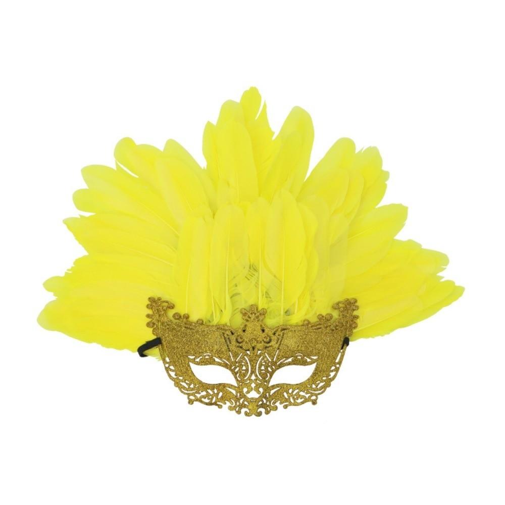 

Gifts Novelty Feather Masquerade Mask Detachable Hyperbole Carnival Masquerade Mask Party Eye Mask золотий