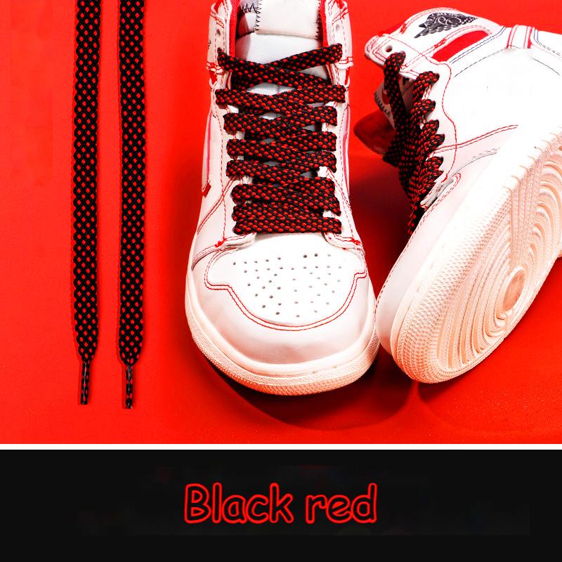 Flat Shoelace Women's Ins Small White Shoes Contrast Color Matching  Laces Rope Flat Personality AF1 Men's Sports 100/120/140CM