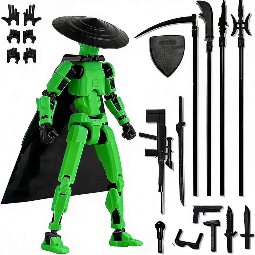 Multi-Joint Articulated Action Figure Collectible Model Arts Poseable Decorative Statue for Display