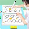 Reusable Preschool Pen Control Practice Workbook - Fun Wipe Clean Handwriting Training Cards For Kid