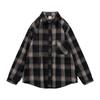 2024 Plaid Long Sleeve Shirt Japanese Hong Kong Style Ins Loose Shirt Boys Summer Trendy Versatile Casual Coat