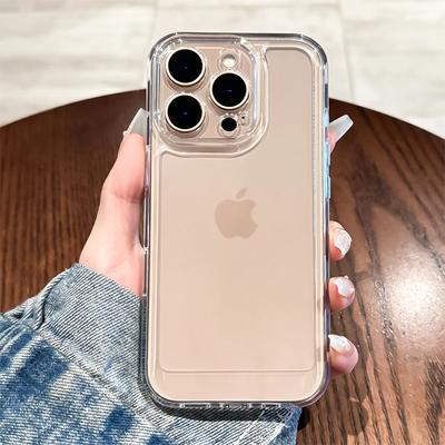 Прозорий Ударостійкий М'який Чохол для Телефону Для iPhone 16 15 14 13 12 11 Pro Max XR XS X 7 8 Plus Mini SE 2 Прозора Задня Кришка Бампера