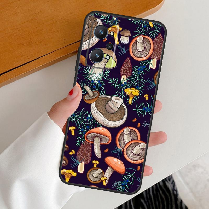 

Wild Forest Mushroom For Realme GT7 GT6 15 Pro 10 11 12 13 14 Pro Plus C65 C63 C61 C55 C51 C53 C35 C75 C67 Case Realme 12 Pro