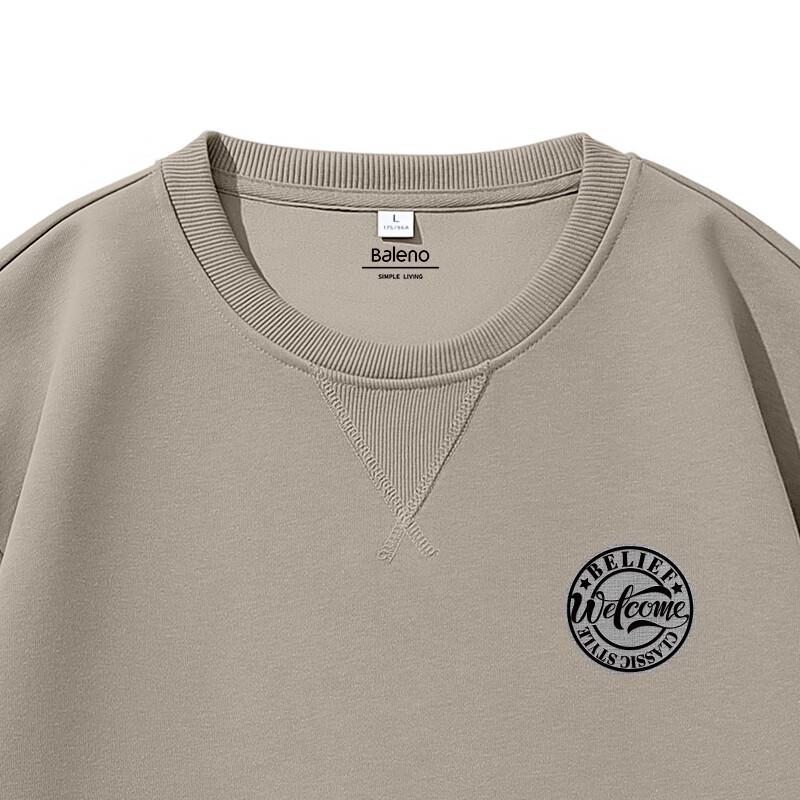 Baleno Men's American Retro Loose Crewneck Sweatshirt