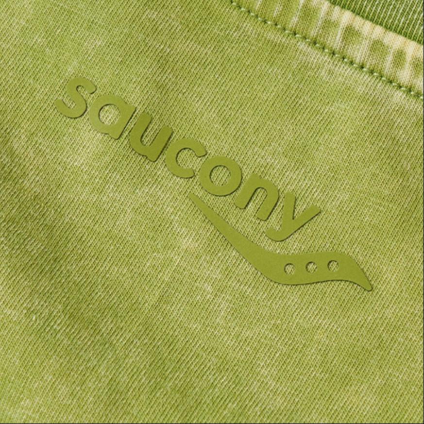 SAUCONY T Shirts Women's Avocado Green Crew Neck Moderate Other SC1230006DY-GE68