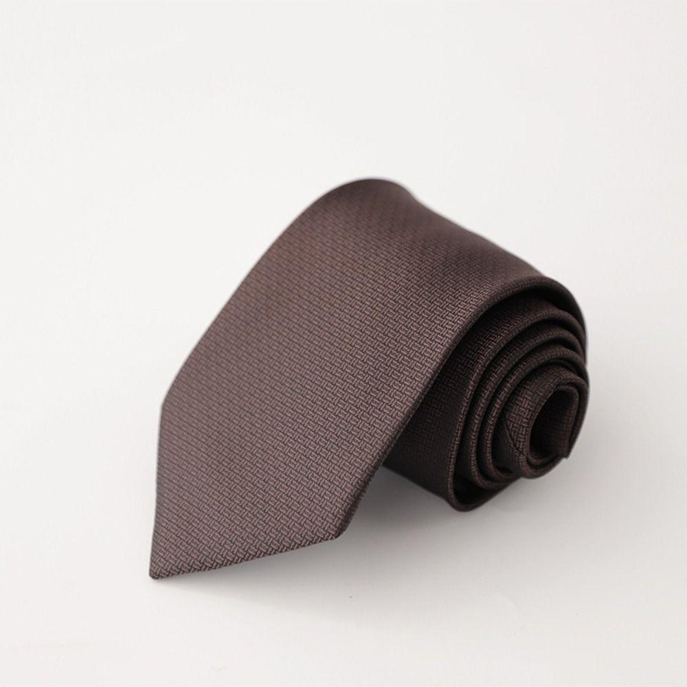 Solid Color Striped Neck Ties 8cm Width Men's Wedding Tie Classic Mens Necktie  Wedding Party