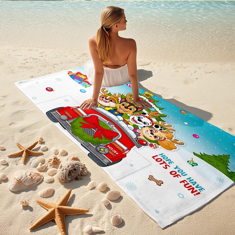 1Pc Christmas Fun Friends Beach Towel Quick Dry Multiuse For Beach Pool Gym Yoga Home Travel Christmas Halloween Xmas Gift S1324