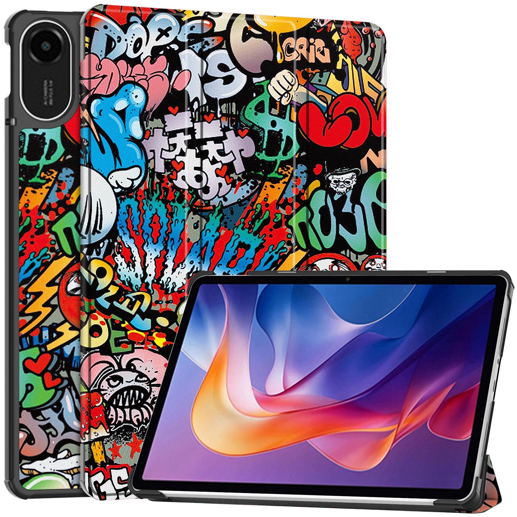 

Чехол для Xiaomi Redmi Pad 2 с принтом, кожаная подставка, чехол для планшета Graffiti