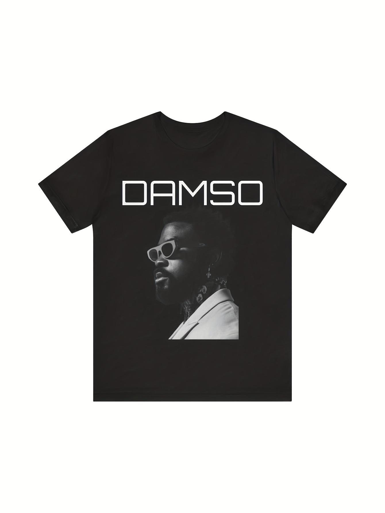 

Damso Men s French Rapper T-Shirt with Iconic Logo & Artist Portrait Print - Unisex Collectible Rap Tee Suitable for Concerts S