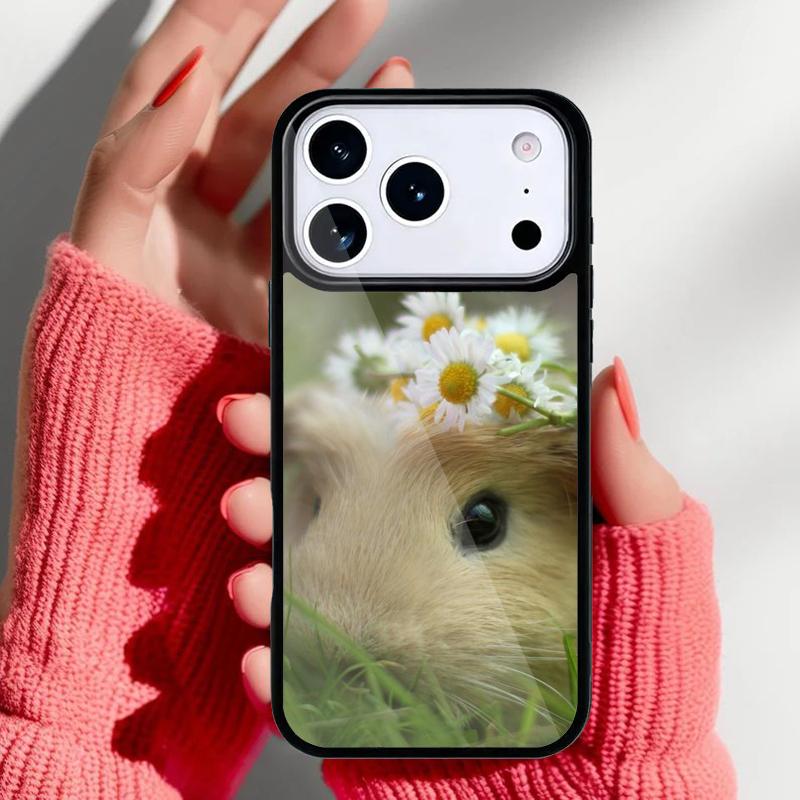 Animal Guinea Pig soft Phone Case for iPhone 17 16 15 14 13 Pro Max Back Cover for 12 11 Pro Coque