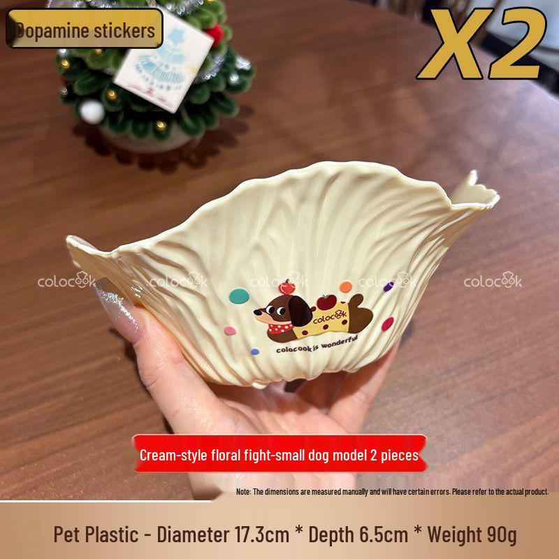 Oat Self-Reserved Small Lace Bowl for Salad, Soup, Milk, Fruit, Dessert, and More