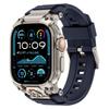 Luxusní gumový řemínek pro Apple Watch Band Ultra 3 49mm Řemínek pro iWatch Ultra 2 49mm Kovový konektor Silikonové poutko Pancéřovaný náramek